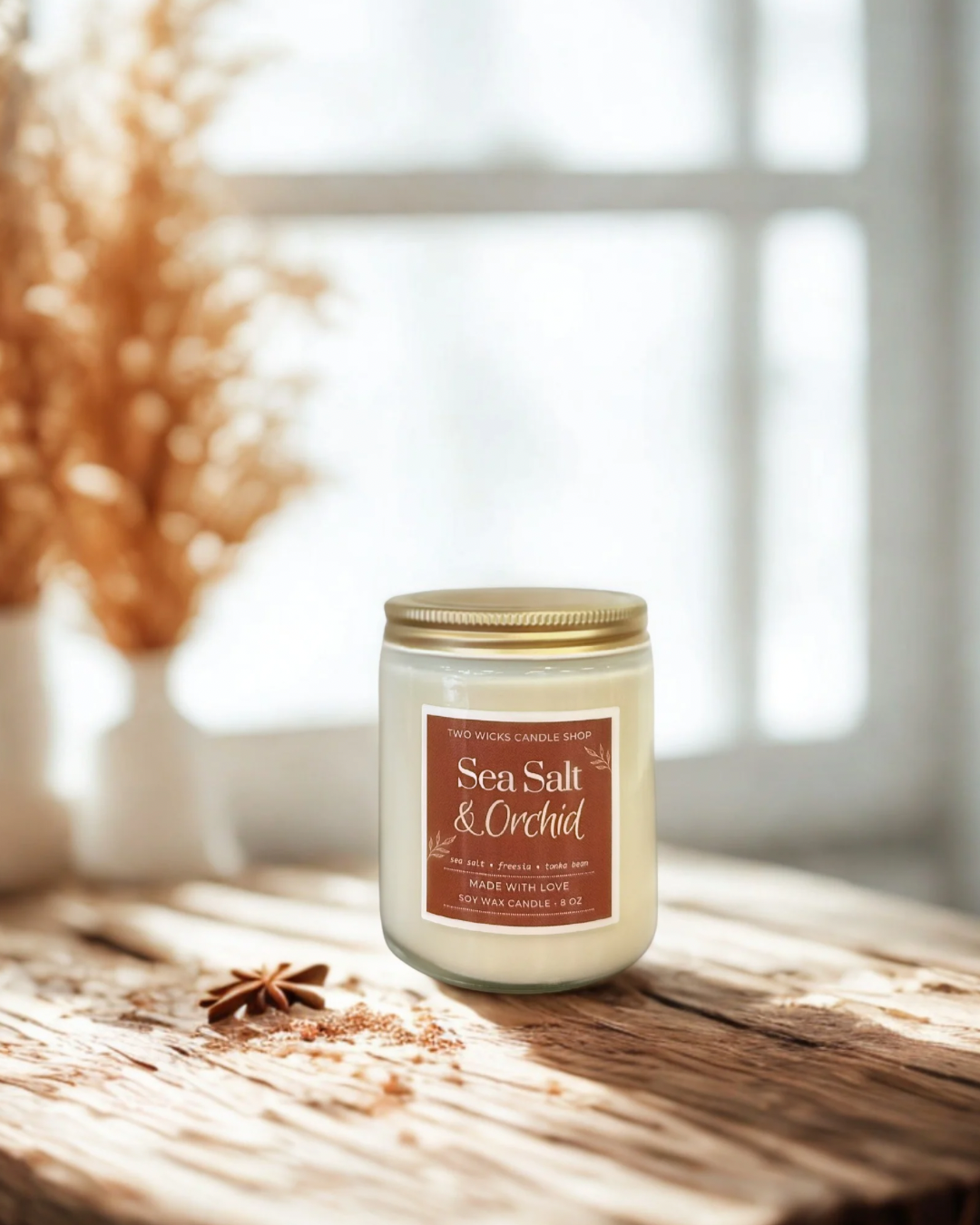 Sea Salt & Orchid Candle - 8 oz.
