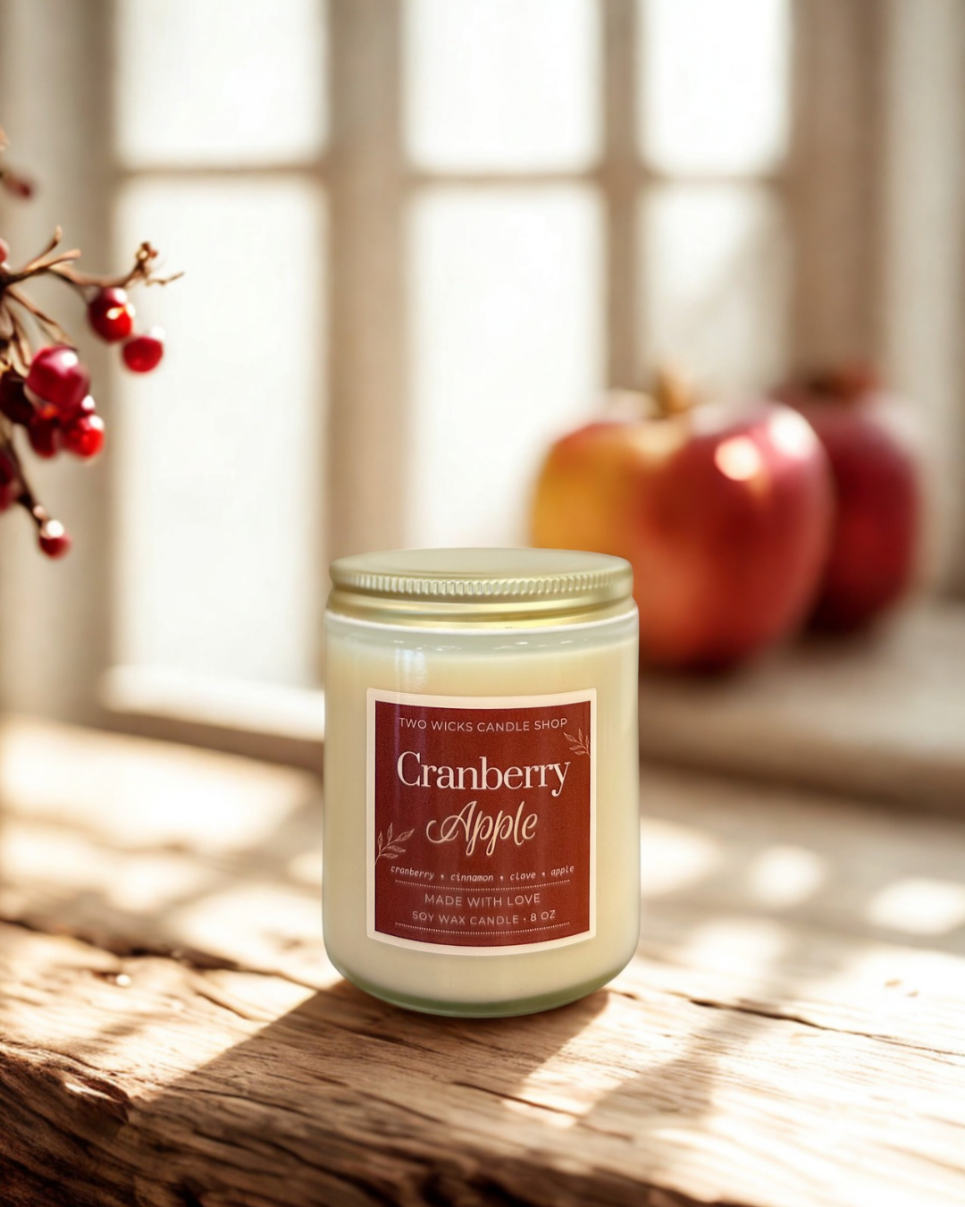 Cranberry Apple Candle - 8 oz.