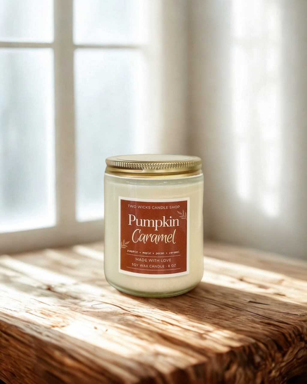 Pumpkin Caramel Candle - 8 oz.
