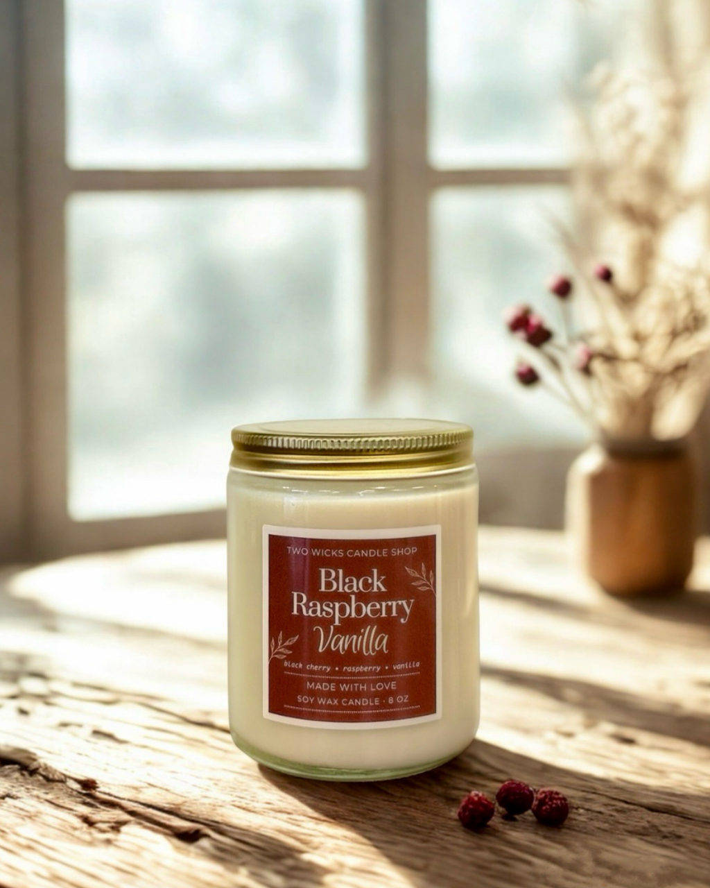Black Raspberry Vanilla Candle - 8 oz.