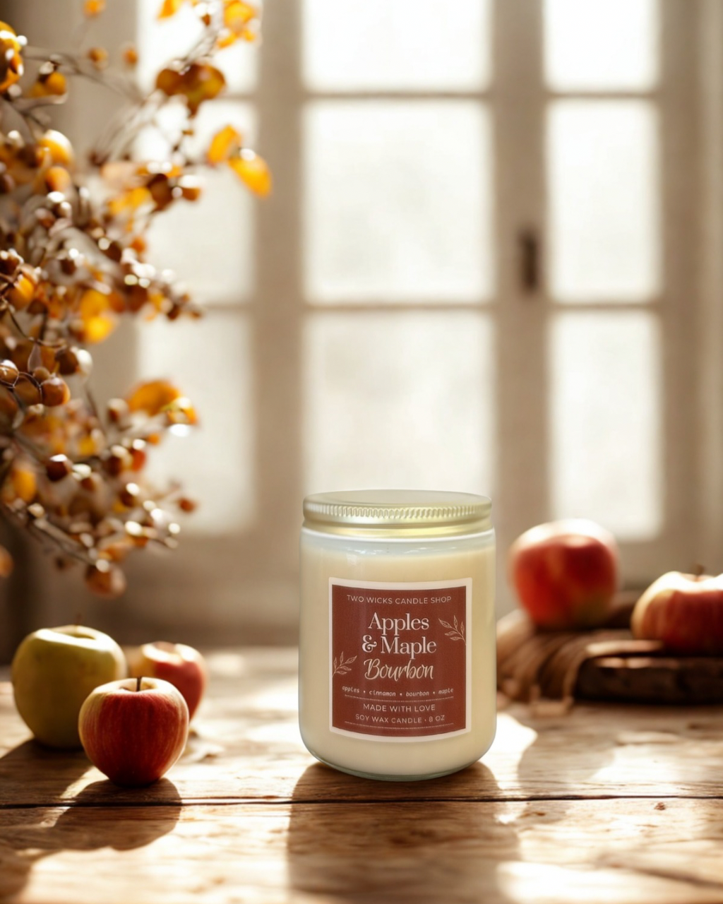 Apples & Maple Bourbon Candle - 8 oz.