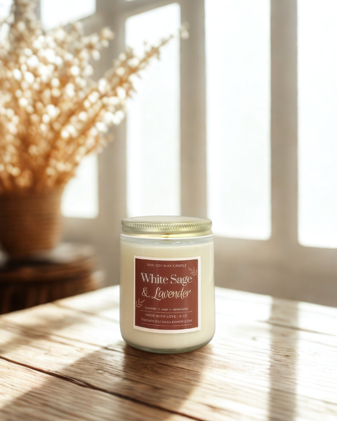 White Sage & Lavender Candle - 8 oz.